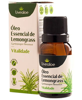 Livealoe Óleo Essencial de Lemongrass (Capim Limão) 12ml