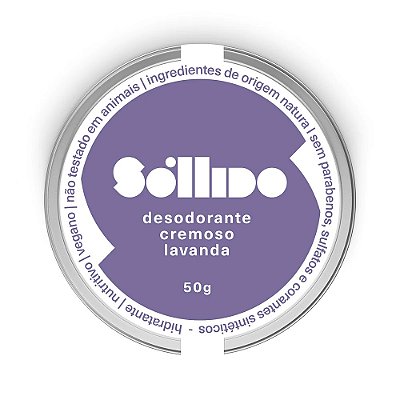 Sóllido Desodorante Cremoso de Lavanda 50g