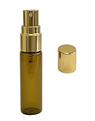 Frasco de Vidro Âmbar para Perfume 5ml c/ Válvula Spray 1un