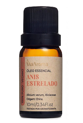 Via Aroma Óleo Essencial de Anis Estrelado 10ml