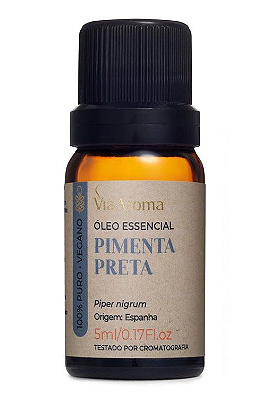 Via Aroma Óleo Essencial de Pimenta Preta 5ml