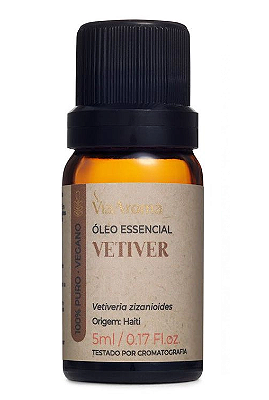 Via Aroma Óleo Essencial de Vetiver 5ml