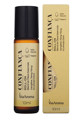 Via Aroma Roll-on Confiança com Blend de Óleos Essenciais 10ml