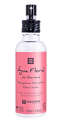 Elemento Mineral Água Floral de Gerânio - Bruma Hidratante Facial 120ml