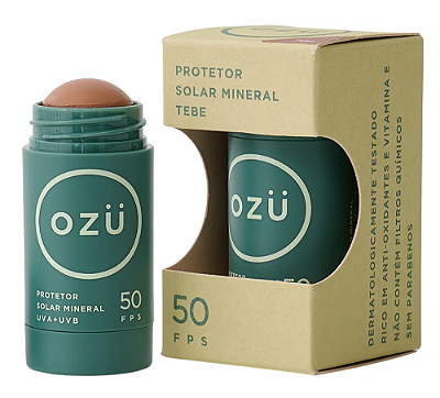 OZÜ Protetor Solar Facial Mineral FPS 50 - Cor 3 Tebe 15g