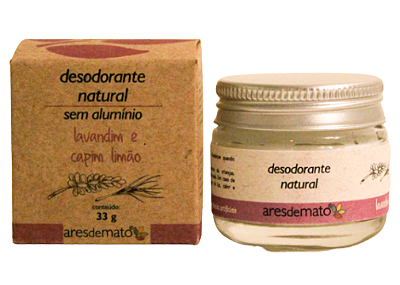 Ares de Mato Desodorante Natural em Creme Lavandim e Capim Limão 33g