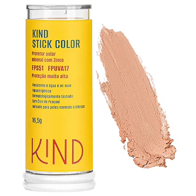 Kind Stick Color Protetor Solar Mineral com Zinco FPS 51 - Cor K40 16,5g