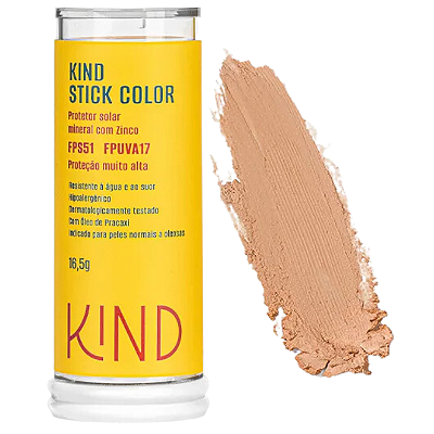 Kind Stick Color Protetor Solar Mineral com Zinco FPS 51 - Cor K50 16,5g