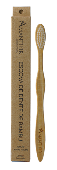 Amantikir Escova de Dente de Bambu Adulto Macia 1un