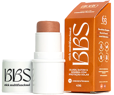 BioBio BBS 4 em 1 (Blush, Batom, Sombra e Protetor) FPS 63 - Cor Cenoura Bronze 4,5g