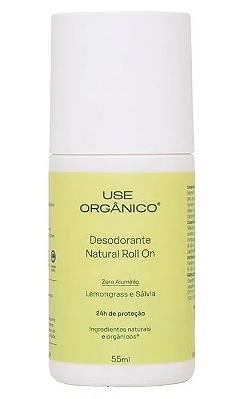 Use Orgânico Desodorante Lemongrass e Sálvia Roll-on 55ml