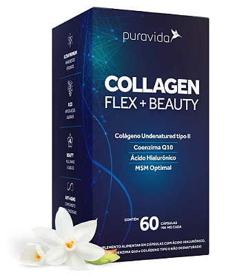 Puravida Collagen Flex + Beauty - Suplemento em Cápsulas - 60 caps