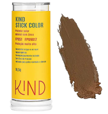 Kind Stick Color Protetor Solar Mineral com Zinco FPS 51 - Cor K110 16,5g