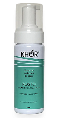 Khor Espuma de Limpeza Facial Gerânio e Ylang Ylang 150ml