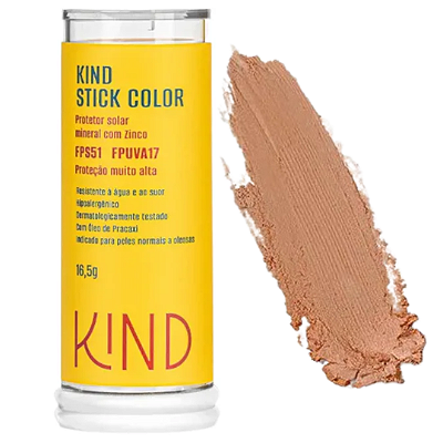 Kind Stick Color Protetor Solar Mineral com Zinco FPS 51 - Cor K70 16,5g