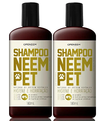 Openeem KIT Shampoo Neem Pet 180ml c/ 2 UNIDADES