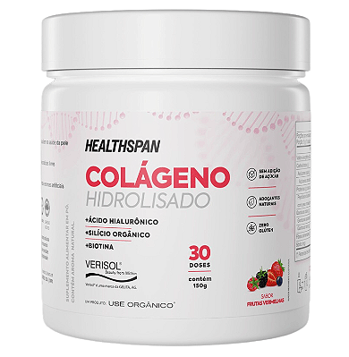 Use Orgânico Colágeno Hidrolisado com Ácido Hialurônico Healthspan 150g