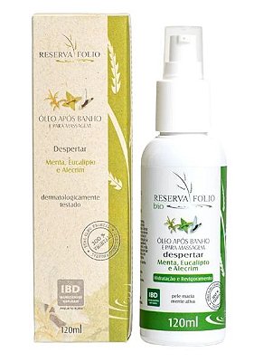 Reserva Folio Óleo após Banho e Massagem Despertar com Menta, Eucalipto e Alecrim 120ml