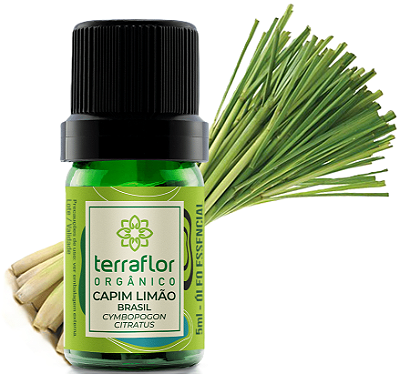 Terra Flor Óleo Essencial de Capim Limão Brasil (Lemongrass) Orgânico 5ml