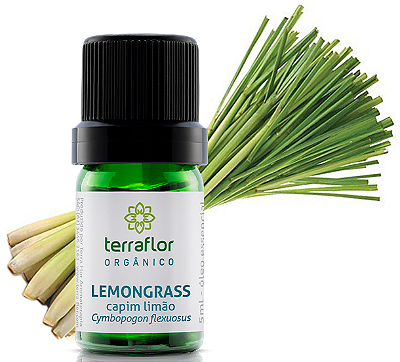 Terra Flor Óleo Essencial de Lemongrass (Capim Limão) Orgânico 5ml