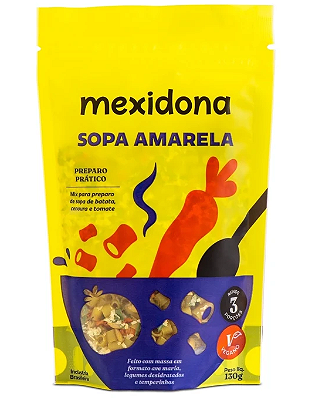 Mexidona Sopa Amarela com Macarrão Sem Glúten 130g