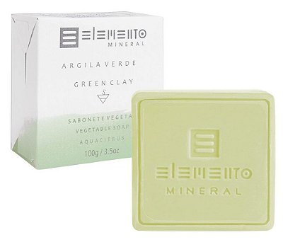 Elemento Mineral Sabonete Vegetal Argila Verde 100g