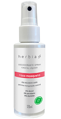 Herbia Desodorante Cristal Líquido Rosa Mosqueta Spray 120ml