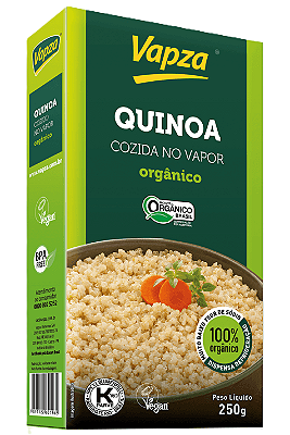 Vapza Quinoa Branca Orgânica Cozida no Vapor 250g