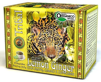 Tribal Brasil Chá de Erva Mate Lemon Ginger Orgânico Caixa 15 Sachês