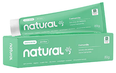 Suavetex Natural Creme Dental com Camomila e Erva Cidreira 80g