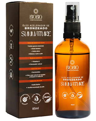 BioBio Óleo Acelerador de Bronzeado Sunnature 85ml