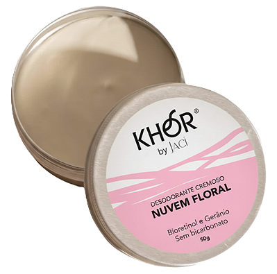 Khor By Jaci Desodorante Cremoso Nuvem Floral com Bioretinol e Sem Bicarbonato 50g