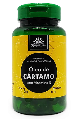 Kampo de Ervas Óleo de Cártamo com Vit. E (1g) - Suplemento em Cápsulas - 60 caps