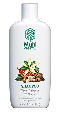 Multi Vegetal Shampoo de Nogueira, Cacau e Baunilha Cabelos Escuros 240ml
