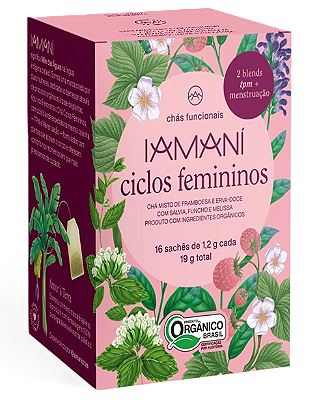 Iamaní Chá Misto Orgânico Ciclos Femininos em Sachês