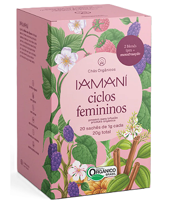 Iamaní Chá Misto Orgânico Ciclos Femininos Caixa 20 Sachês