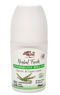 Arte dos Aromas Desodorante Roll-on Herbal Fresh Alecrim e Capim Limão 50ml