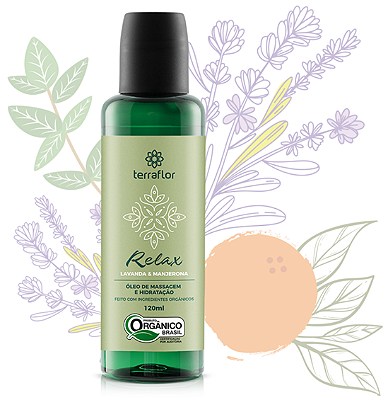 Terra Flor Óleo de Massagem e Hidratação Relax Orgânico 120ml