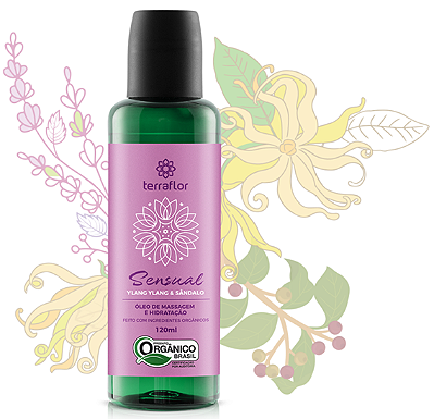 Terra Flor Óleo de Massagem e Hidratação Sensual Orgânico 120ml