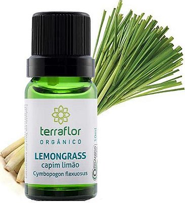 Terra Flor Óleo Essencial de Lemongrass / Capim Limão Orgânico 10ml