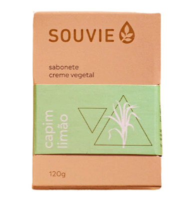 Souvie Sabonete Creme Vegetal Capim Limão Orgânico 120g