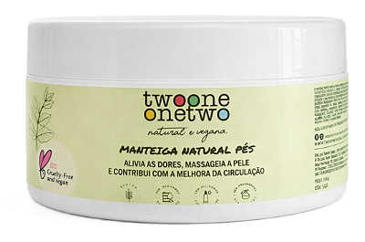 Twoone Onetwo Manteiga Natural Para os Pés com Karité e Alecrim 200g