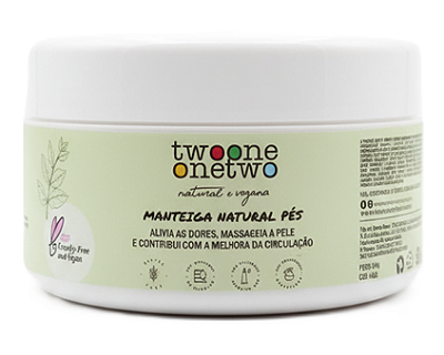 Twoone Onetwo Manteiga Natural Para os Pés com Karité e Alecrim 200g
