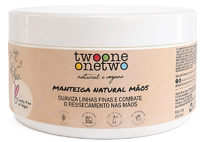 Twoone Onetwo Manteiga Natural Mãos com Karité e Cravo 200g