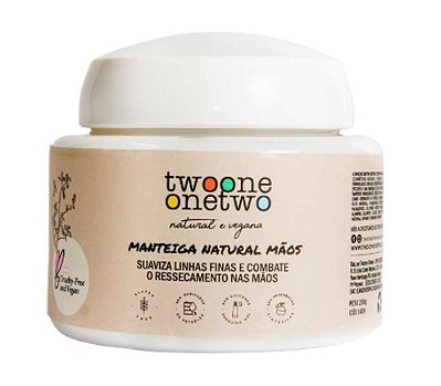 Twoone Onetwo Manteiga Natural Mãos com Karité e Cravo 200g