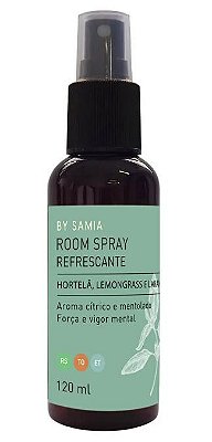 By Samia Refrescante Room Spray com Hortelã, Lemongrass e Laranja 120ml