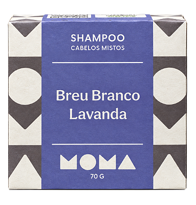 Moma Shampoo Sólido Breu Branco e Lavanda Cabelos Mistos 70g