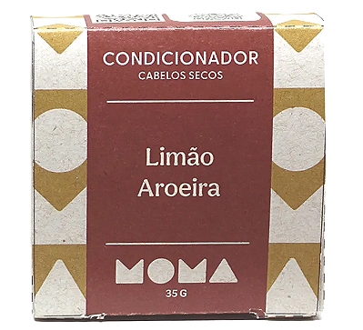 Moma Condicionador Sólido Limão e Aroeira Cabelos Secos e Cacheados 45g