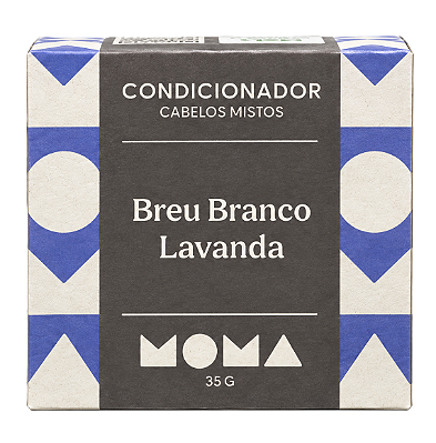 Moma Condicionador Sólido Breu Branco e Lavanda Cabelos Mistos 35g