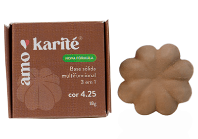 AmoKarité Base Sólida Multifuncional 3 em 1 - Cor AK 4.25 - 18g